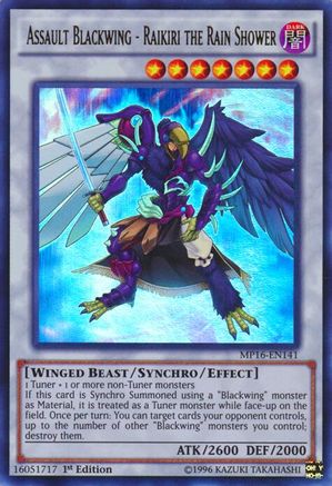 Assault Blackwing - Raikiri the Rain Shower [MP16-EN141] Ultra Rare