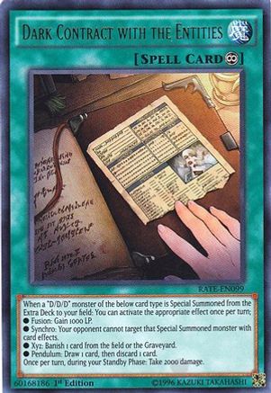 Dark Contract with the Entities [RATE-EN099] Ultra Rare