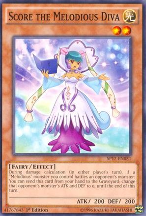 Score the Melodious Diva [SP17-EN031] Starfoil Rare