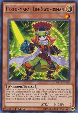 Performapal Life Swordsman [MP17-EN064] Common
