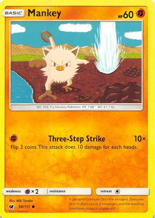 Mankey (50/111) [Sun & Moon: Crimson Invasion]