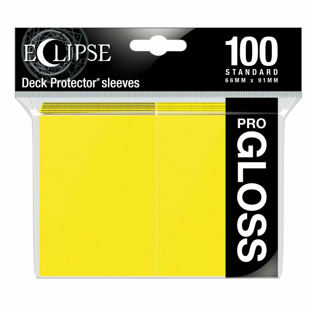 Ultra Pro: Eclipse Deck Protector - Standard Size Card Sleeves - Gloss 100 (Lemon Yellow)