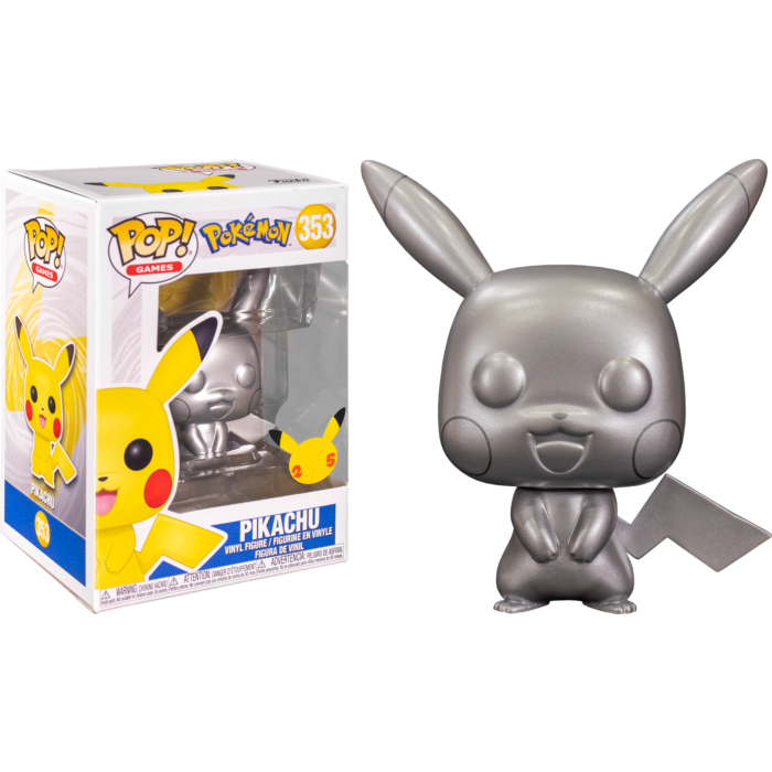 Funko: Pokemon - Pikachu Silver 25th 353 Pop!