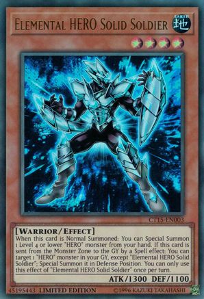 Elemental Hero Solid Soldier [CT15-EN003] Ultra Rare
