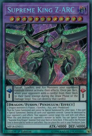 Supreme King Z-ARC [MP18-EN011] Secret Rare