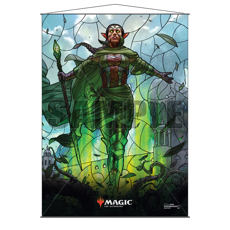 MTG: Wall Scroll Nissa Stained Glass
