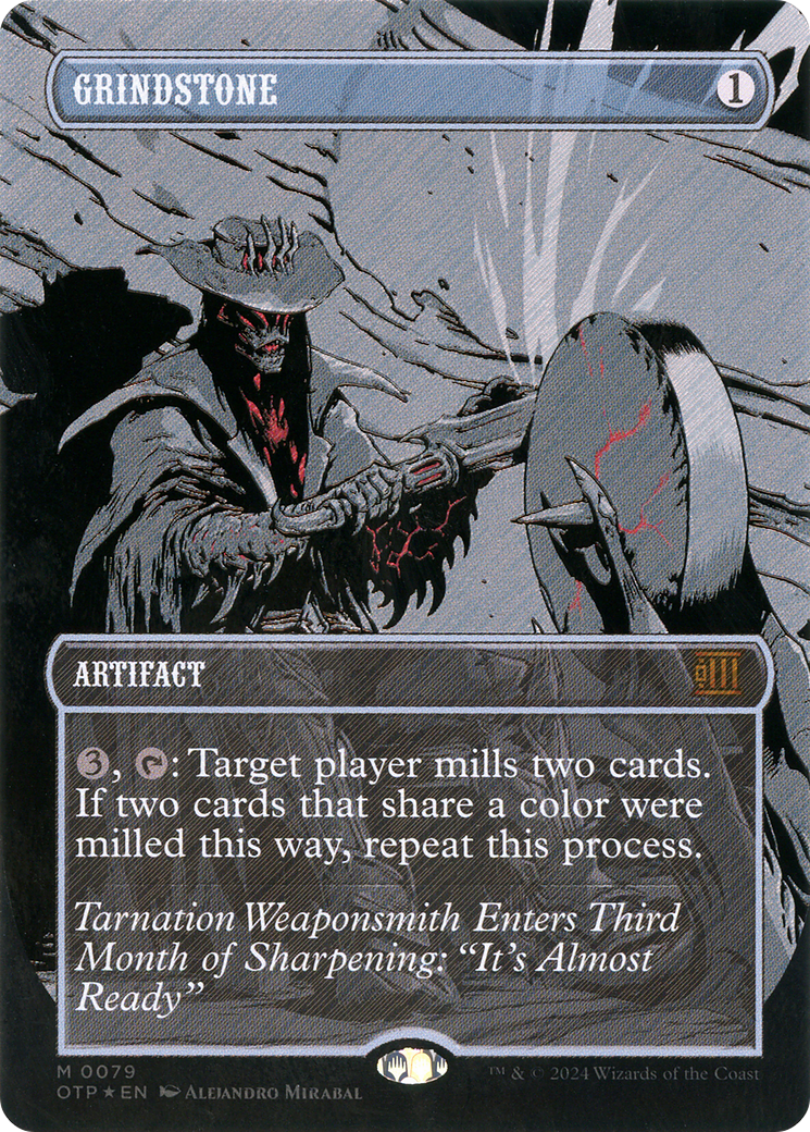 Grindstone (Textured Foil) [Outlaws of Thunder Junction: Breaking News]