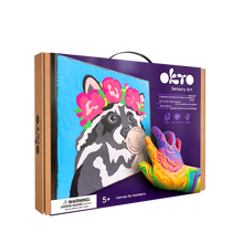 Okto Colour by Numbers with Clay 29x29cm: Raccoon