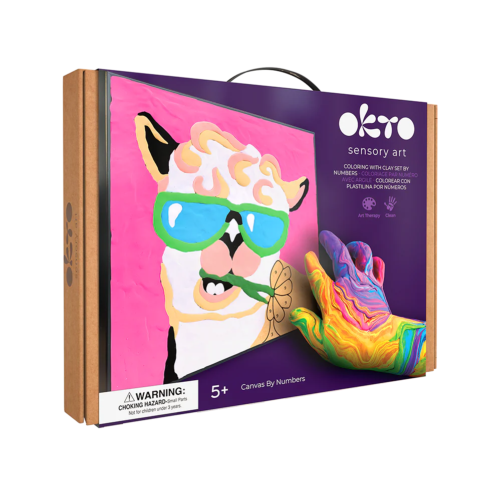 Okto Colour by Numbers with Clay 29x29cm: Llama