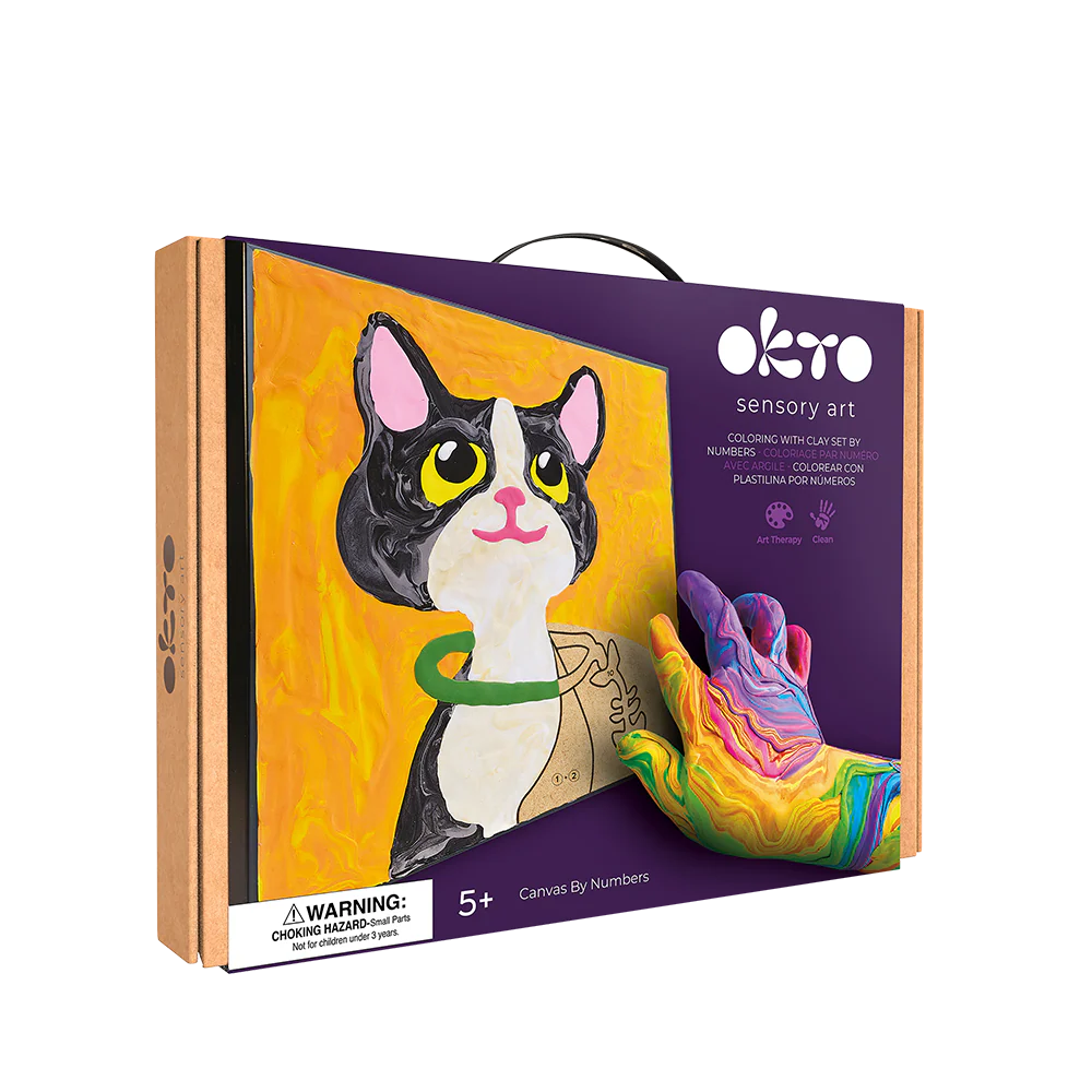 Okto Colour by Numbers with Clay 29x29cm: Cat