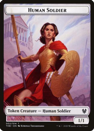 Human Soldier // Reflection Double-Sided Token [Theros Beyond Death Tokens]