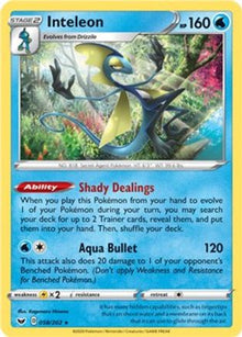 Inteleon (058/202) (Theme Deck Exclusive) [Sword & Shield: Base Set]