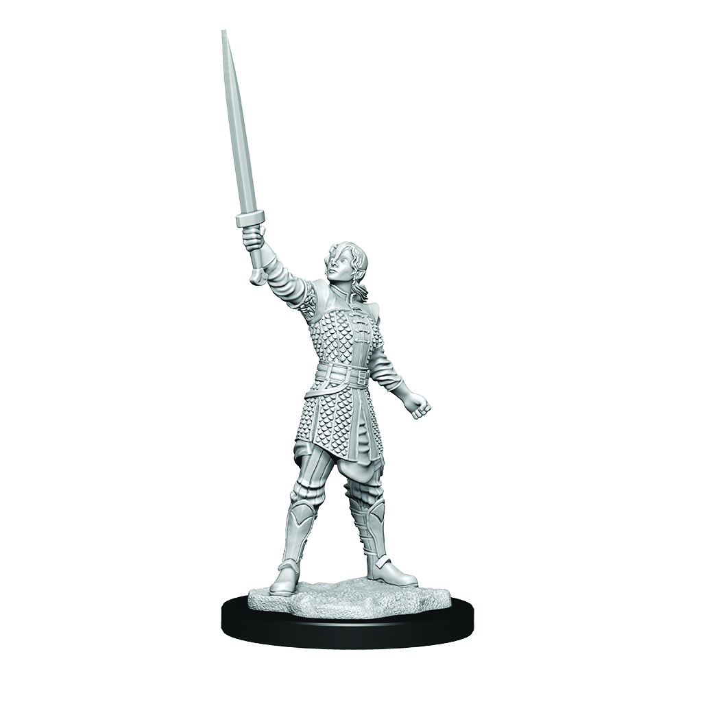 Critical Role Unpainted Miniatures: Human Dwendalian Empire Fighter Female