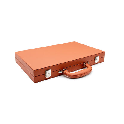 LPG Classics Leather Backgammon Set - Brown