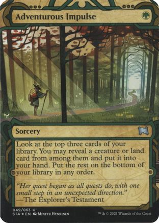 Adventurous Impulse (Foil Etched) (STA-049) - Strixhaven Mystical Archive (Borderless) Foil