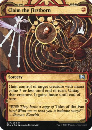 Claim the Firstborn (Foil Etched) [Strixhaven: Mystical Archive]