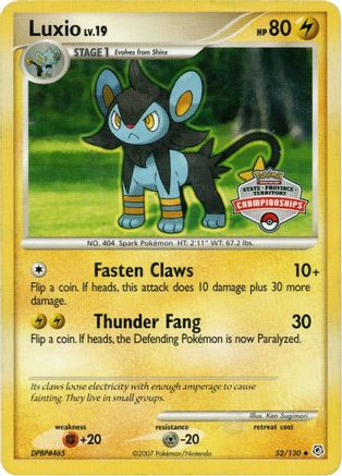 Luxio (52/130) (State Championship Promo) [Diamond & Pearl: Base Set]