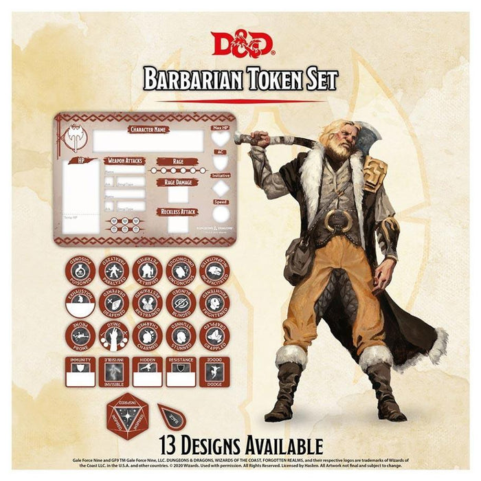 Dungeons & Dragons 5th Edition: Class Token Set - Barbarian