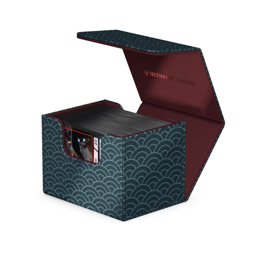 Ultimate Guard: Sidewinder 100+ Xenoskin - Seigaiha (Dark Blue/Dark Red)