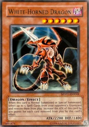 White-Horned Dragon (Redemption Replacement) [MDP2-EN006K] Rare