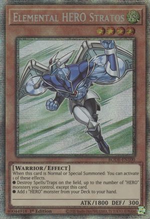 Elemental HERO Stratos [BODE-EN100] Starlight Rare