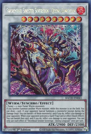 Swordsoul Sinister Sovereign - Qixing Longyuan [BACH-EN041] Secret Rare