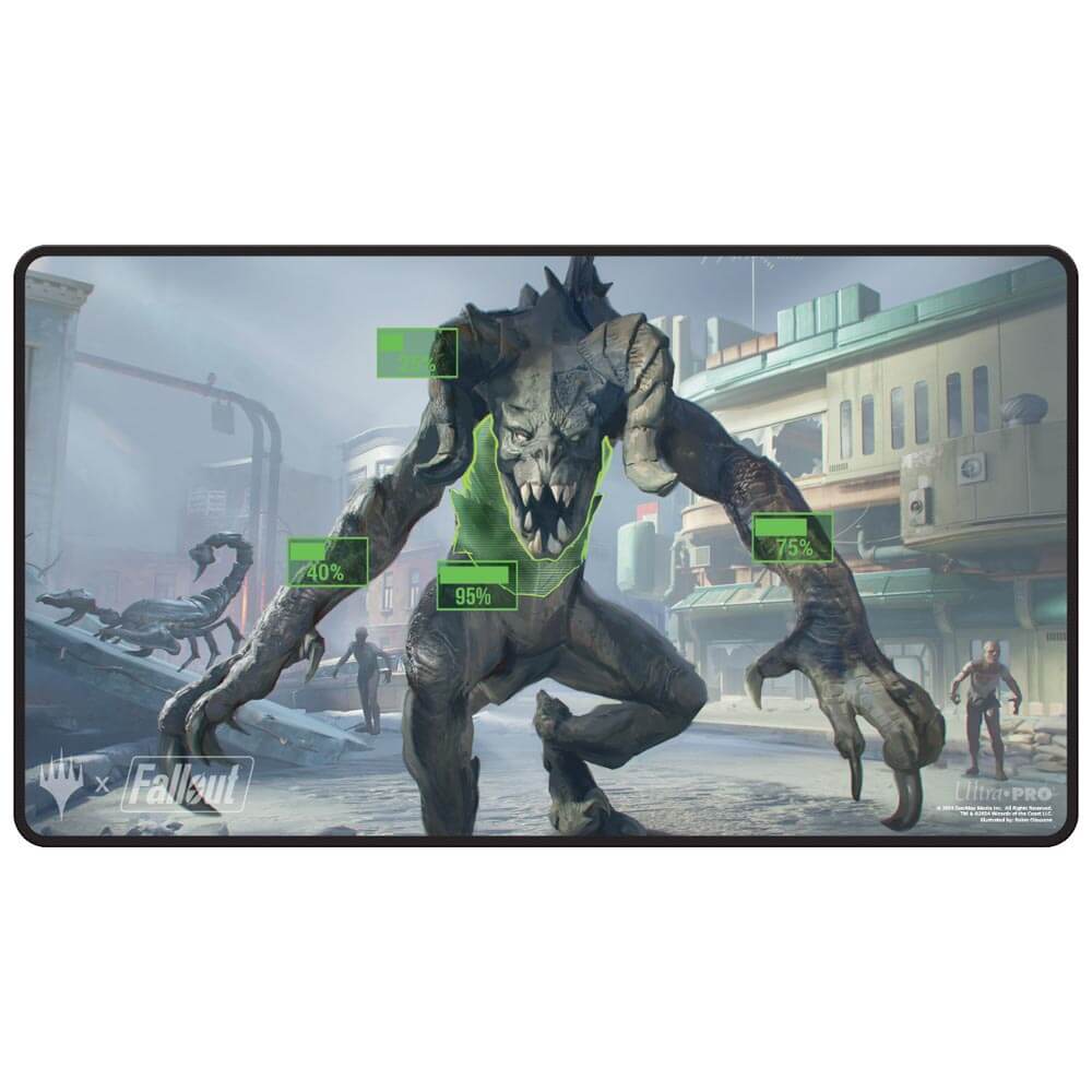 MTG: Playmat Fallout Black Stitched - Deathclaw
