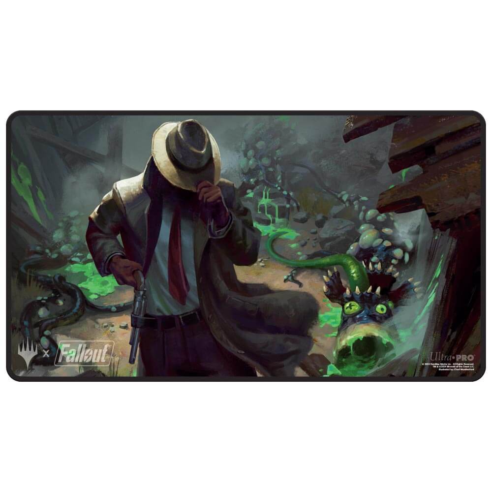 MTG: Playmat Fallout Black Stitched - Wanderer