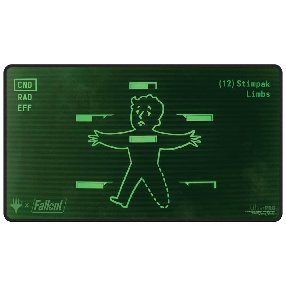 MTG: Playmat Fallout Black Stitched - Pipboy