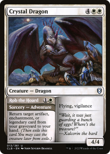 Crystal Dragon // Rob the Hoard [Commander Legends: Battle for Baldur's Gate]