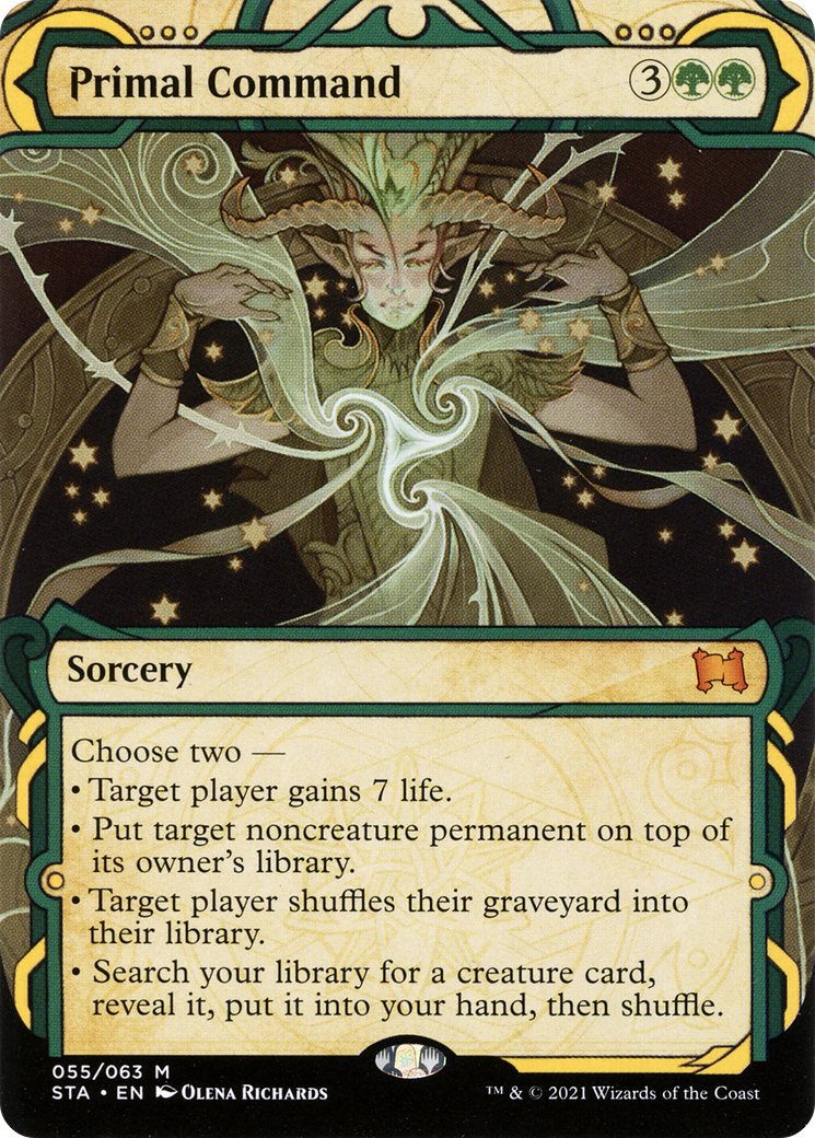 Primal Command (STA-055) - Strixhaven Mystical Archive: (Showcase) (Borderless)