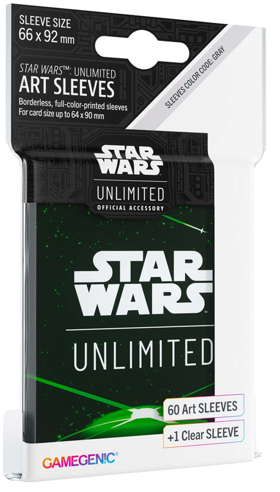 Gamegenic: Star Wars Unlimited Art Sleeves - Card Back Green