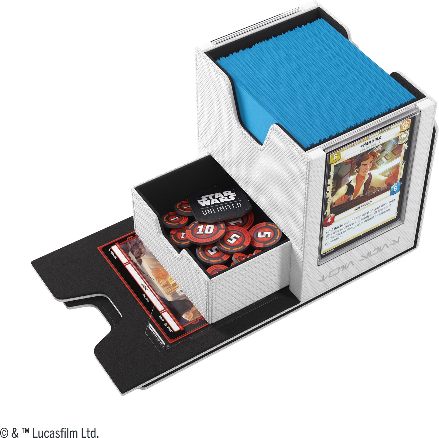 Gamegenic: Star Wars Unlimited Twin Suns Deck Pod - White/Black