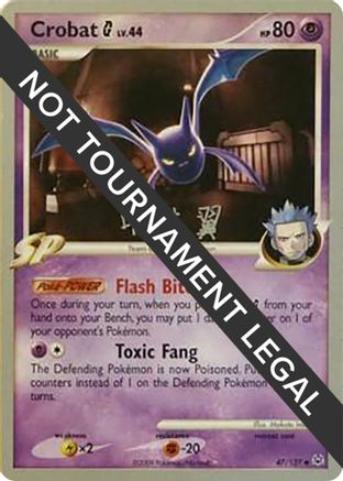 Crobat G LV.44 (47/127) (Crowned Tiger - Tsubasa Nakamura) [World Championships 2009]