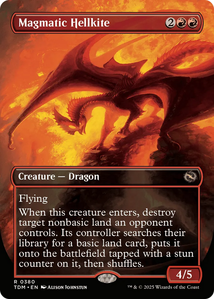 Magmatic Hellkite (Borderless) [Tarkir: Dragonstorm]
