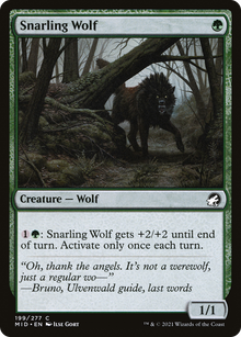 Snarling Wolf [Innistrad: Midnight Hunt]