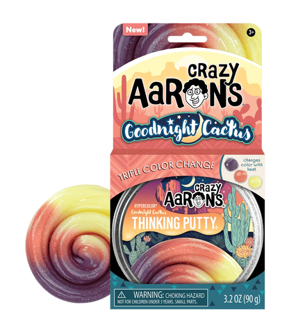 Crazy Aaron's Thinking Putty: 4" Goodnight Cactus