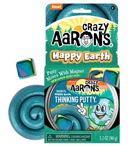 Crazy Aaron's Thinking Putty: 4" Happy Earth - Magnetic Storms