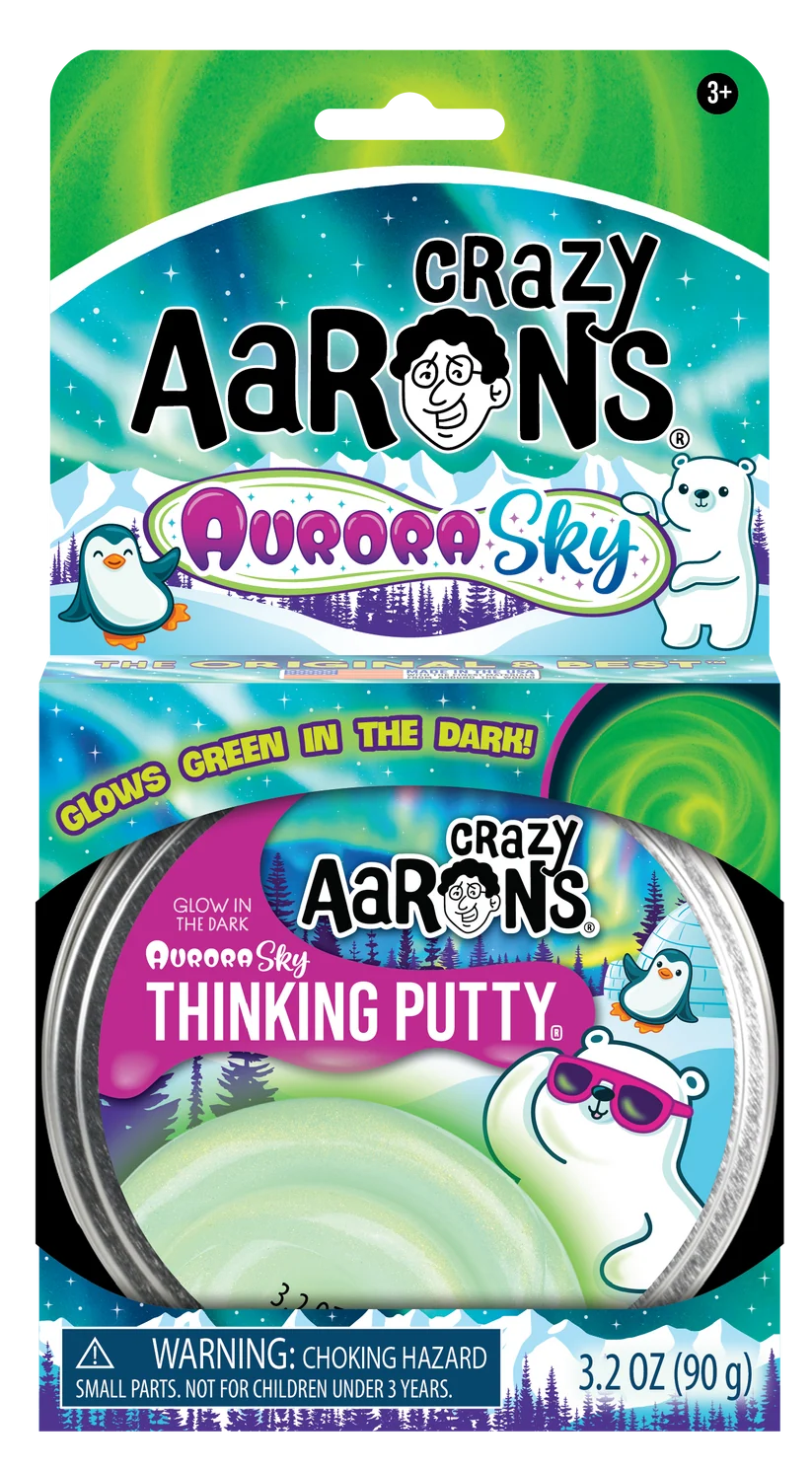 Crazy Aaron's Thinking Putty: 4" Aurora Sky