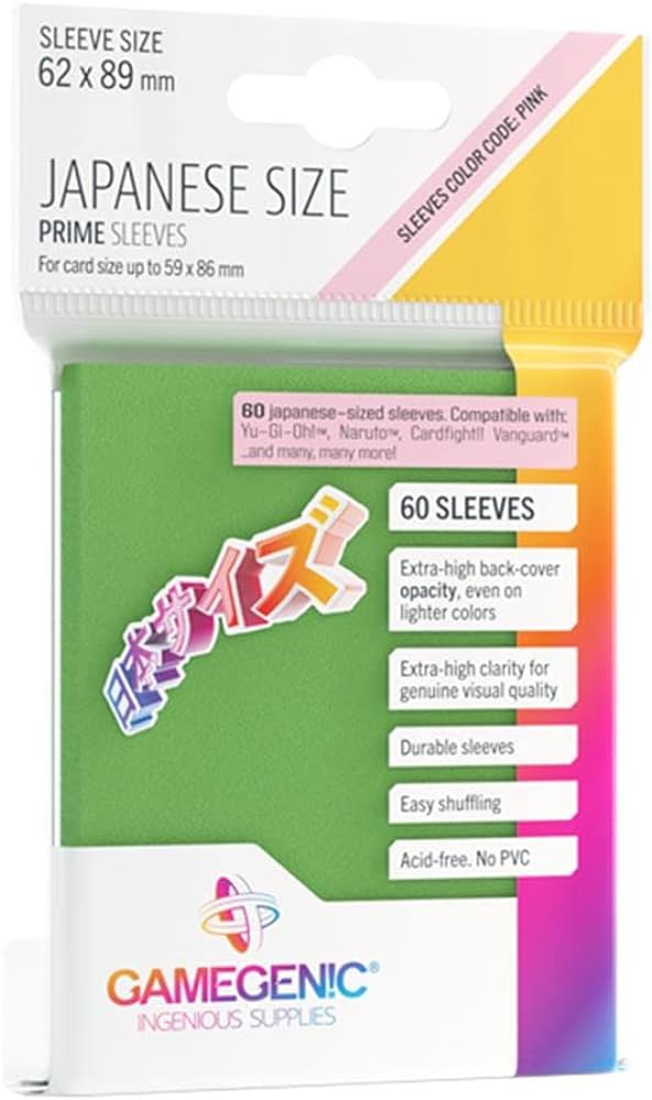 Gamegenic: Prime Card Sleeves Japanese Size - Green