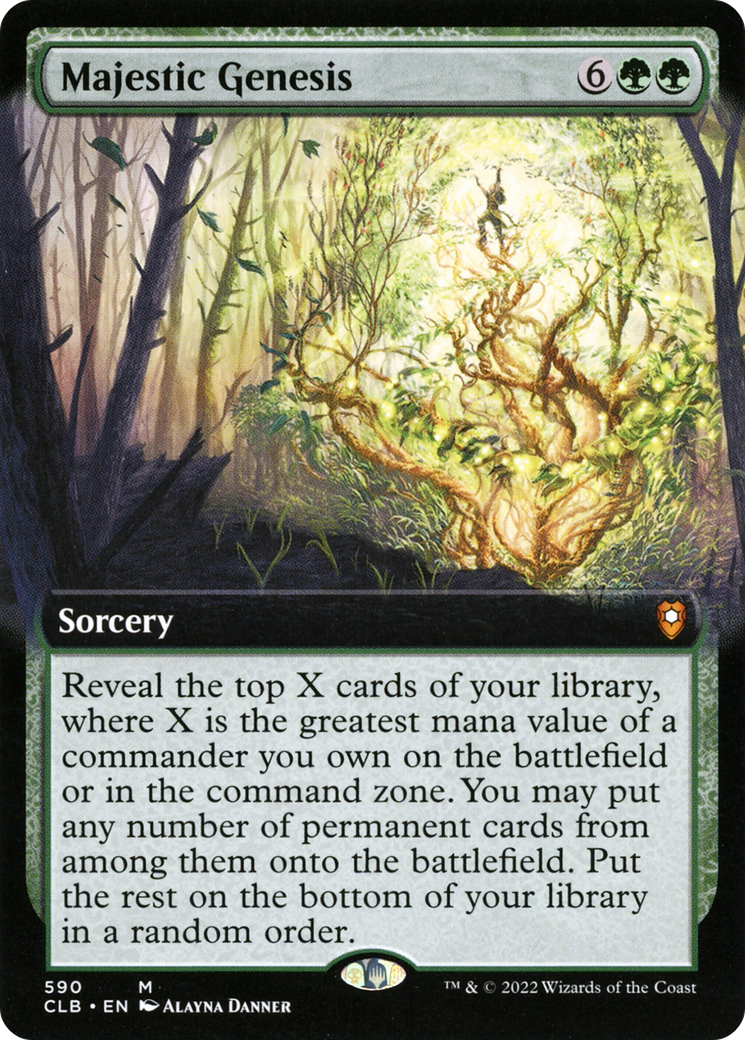 Majestic Genesis (Extended Art) [Commander Legends: Battle for Baldur's Gate]