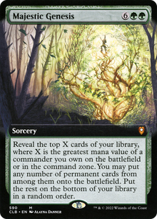 Majestic Genesis (Extended Art) [Commander Legends: Battle for Baldur's Gate]
