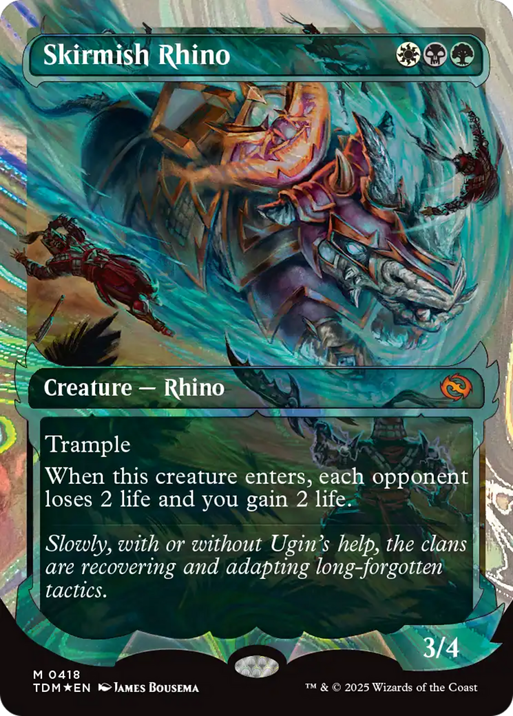 Skirmish Rhino (0418) (Showcase Halo Foil) (Japanese) [Tarkir: Dragonstorm]