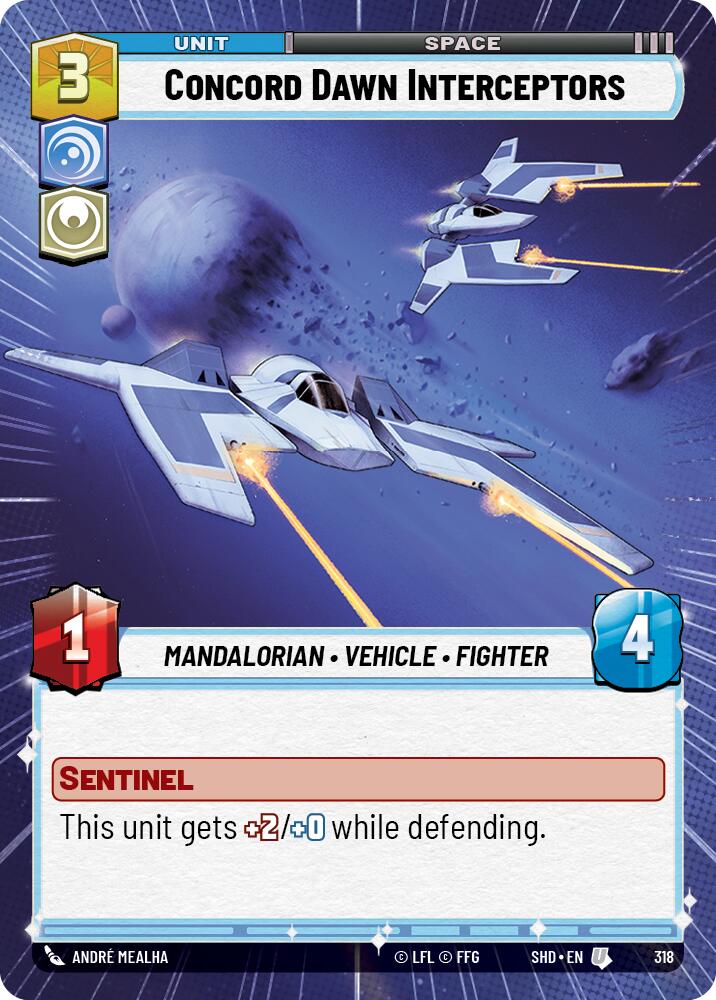 Concord Dawn Interceptors (318) (Hyperspace) (318) [Shadows of the Galaxy]