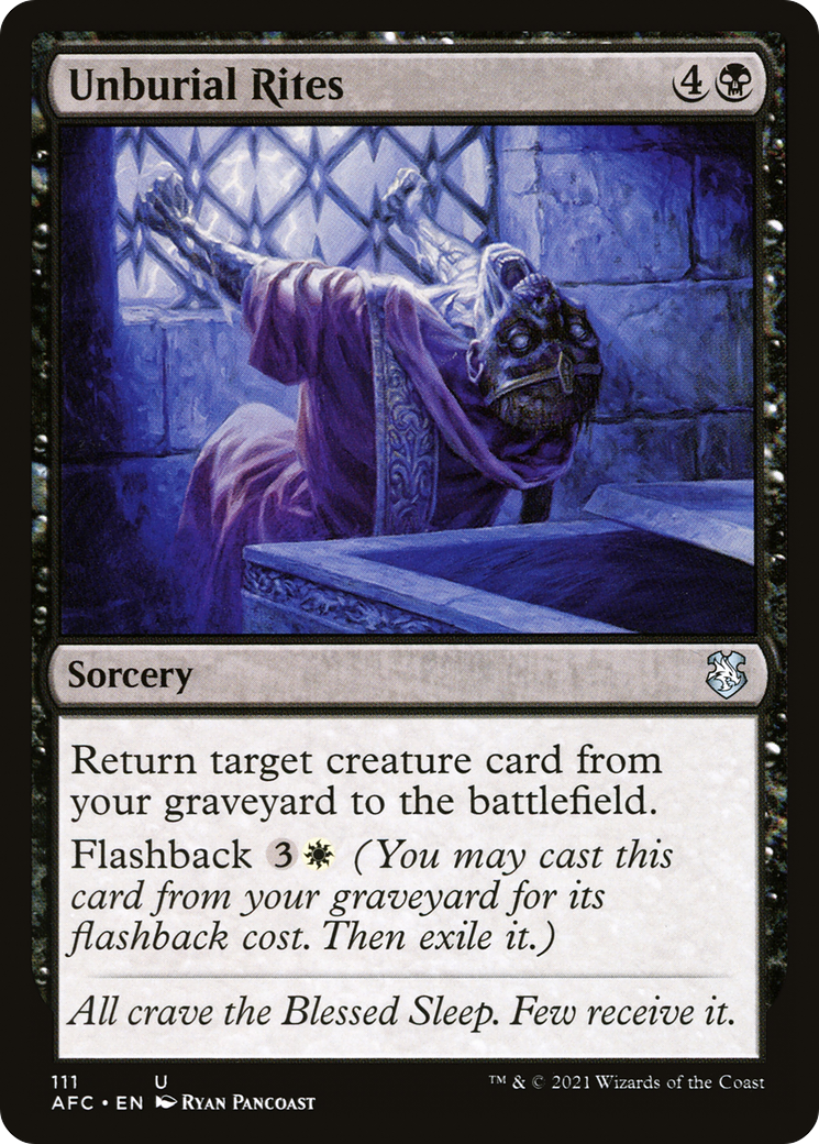 Unburial Rites [Dungeons & Dragons: Adventures in the Forgotten Realms Commander]