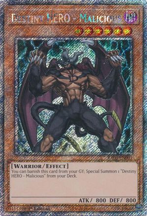 Destiny HERO - Malicious (Platinum Secret Rare) [RA03-EN001] Platinum Secret Rare