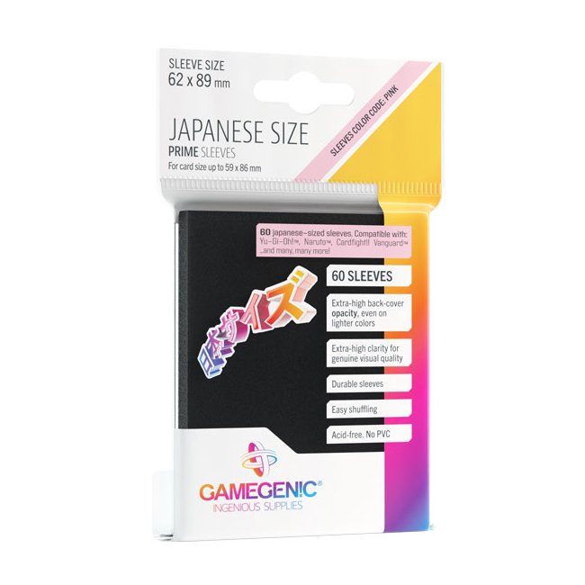 Gamegenic: Prime Card Sleeves Japanese Size - Black