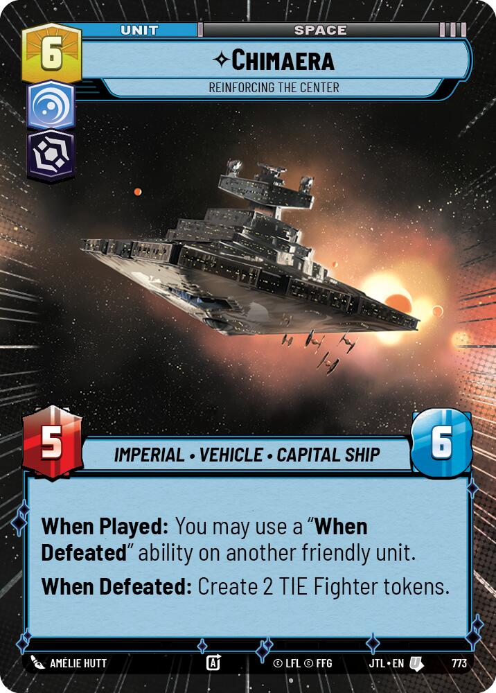 Chimaera - Reinforcing the Center (773) (Hyperspace Foil) (773) [Jump to Lightspeed]