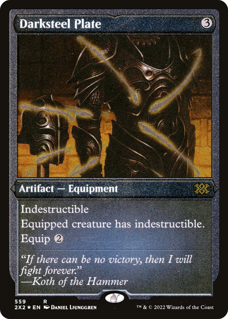Darksteel Plate (Foil Etched) [Double Masters 2022]