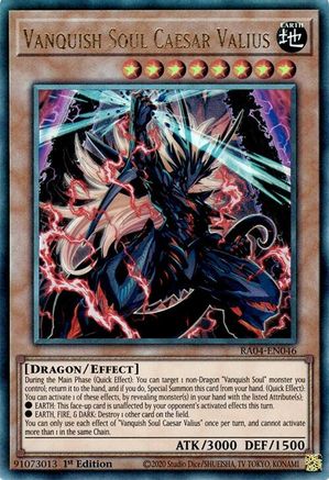Vanquish Soul Caesar Valius [RA04-EN046] Prismatic Ultimate Rare